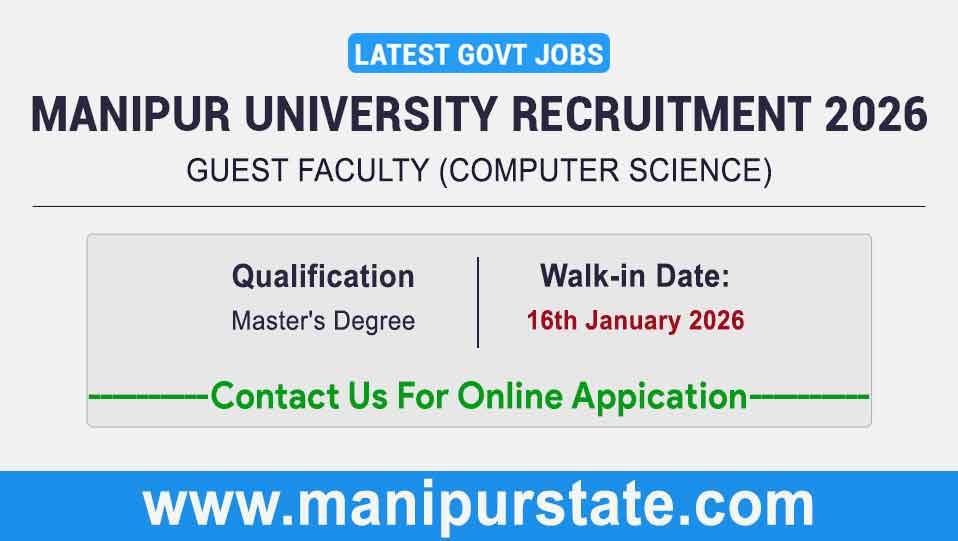 Manipur University Recruitment 2026