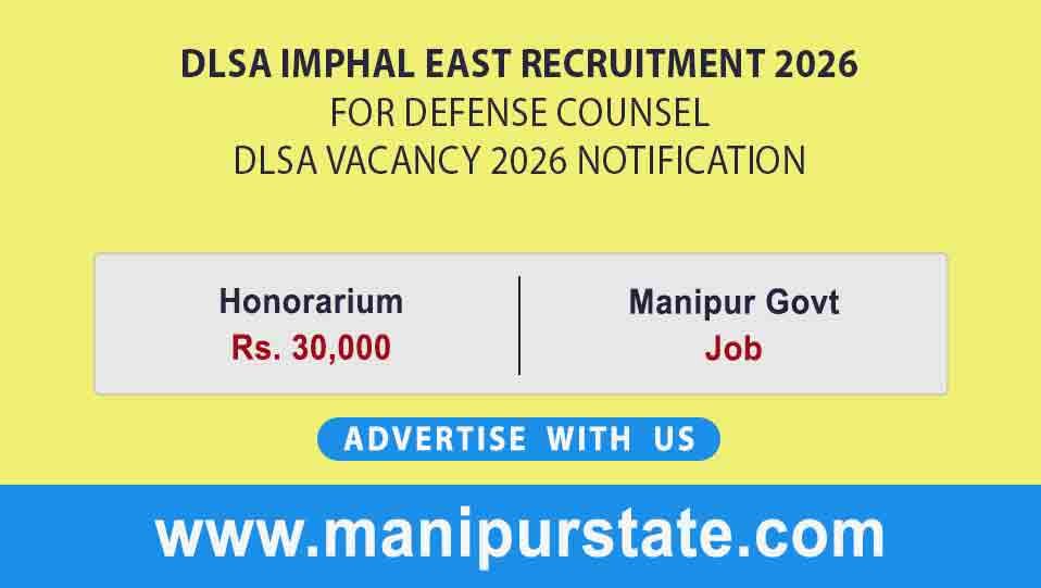 DLSA Imphal East Recruitment 2026 for Defense Counsel