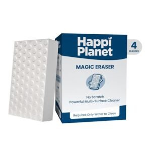 Happi Planet Magic Eraser | Pack of 4 | No Scratch Multi-Surface Cleaning Sponge | Removes 100+ Tough Stains | Just Add Water | Walls, Kitchen, Bathroom, Shoes & Switch Boards  Amazon.in: Health & Personal Care